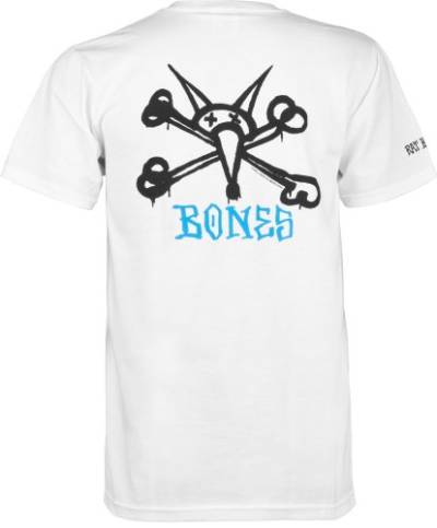 Powell -Peralta Rat Bones T-Shirt, Weiß, Größe S von Powell Peralta