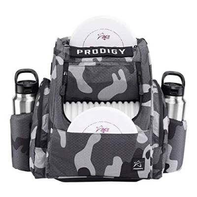 Prodigy Disc BP-2 V3 Disc Golf Backpack - Frisbee Golf Bag Organizer - Holds 26+ Discs Plus Storage - Tear and Water Resistant - Pro Quality Bag for Disc and Frisbee Golf (Gray Camo) von Prodigy Disc