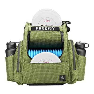 Prodigy Disc BP-2 V3 Disc Golf Backpack - Frisbee Golf Bag Organizer - Holds 26+ Discs Plus Storage - Tear and Water Resistant - Pro Quality Bag for Disc and Frisbee Golf (Green) von Prodigy Disc
