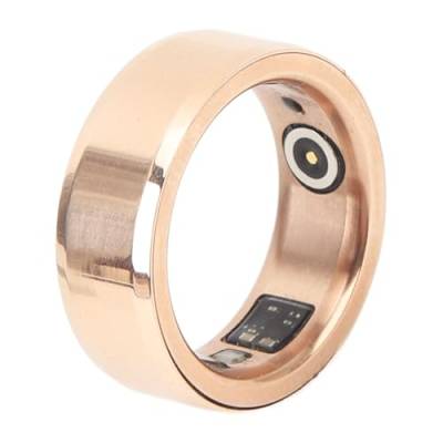 Smart Ring Pink Gold, Wasserdichter Schlaf Monitor Health Tracker, Aluminium Keramik Smart Fitness Ring mit Temperatur, Schritt, für Frauen & Männer (19) von Pyhodi