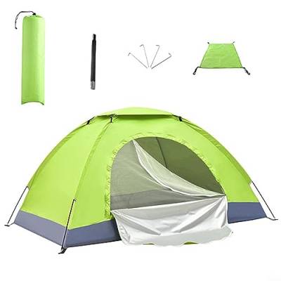 QOXEZY Ultraleichtes Campingzelt, Rucksackzelt mit Unterständen, Tragetasche, einfach aufzubauen, Outdoor-Zelt für Backcountry, Camping, Ausflüge, Wandern (1 Person, grün) von QOXEZY