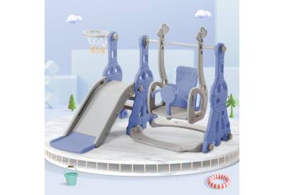 REDOM Indoor-Rutsche 4 in 1 Rutsche Kinderrutsche Fun-Slide Schaukel mit Basketballkorb, (Schaukel Rutsche Gartenrutsche mit Rutschbahn), für 1-6 Jahre Kinder Indoor & Outdoor von REDOM