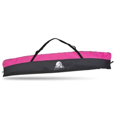 Rawstyle Skitasche Erwachsene Skisack für Ski Skistöcke 160cm oder 180cm wasserdicht Ski Bag Ski Cover Wintersport Skiaufbewahrung Modell 2 (schwarz-pink (160cm)) von Rawstyle