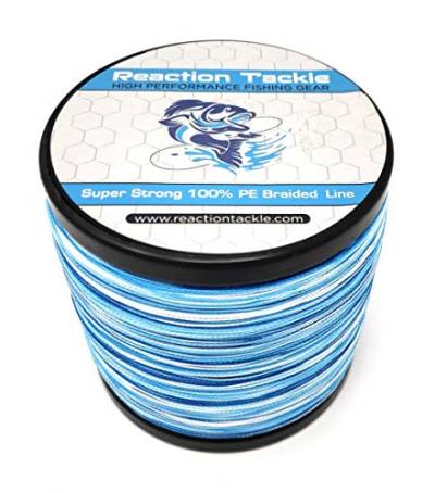 Reaction Tackle Braided Fishing Line Blue Camo 20LB 150yd von Reaction Tackle