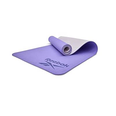 Reebok Unisex Doppelseitige Yogamatte, Violett, 6mm von Reebok
