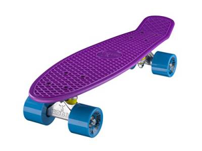 Ridge 22" Mini Cruiser Board Retro Skateboard, komplett, in lila, völlig in der EU entworfen und hergestellt von Ridge