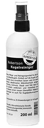 Robertson Billard Kugelreiniger 200ml | Billardpflege, Glanzeffekt, auch geeignet für Poliermaschine von Robertson