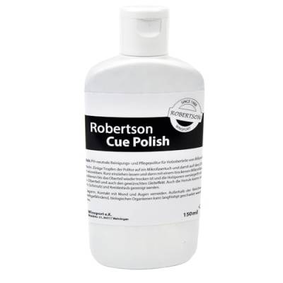 Robertson Cue Polish 150 ml, schonendes Reinigungsmittel für das Billardqueue Oberteil. Reinigt, pflegt, schützt und versiegelt die Oberfläche von Robertson