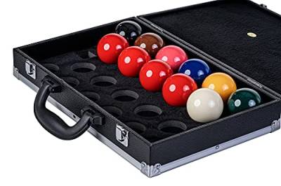 Robertson Kugelkoffer für 22 Snookerkugeln 52 mm, stabil, gepolstert, sicherer Transport von Robertson