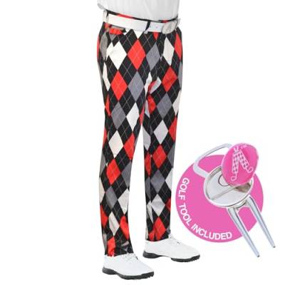 ROYAL & AWESOME HERREN-GOLFHOSE, Mehrfarbig (Diamonds in the Rough), W38/L32 von Royal & Awesome
