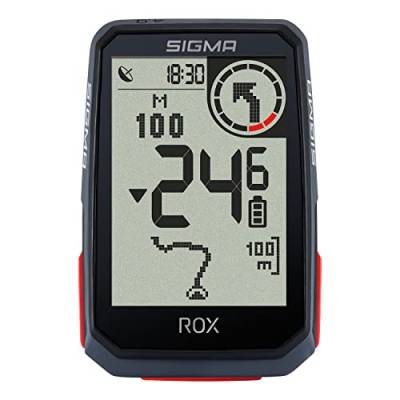 SIGMA SPORT ROX 4.0 Black | Fahrradcomputer kabellos GPS & Navigation inkl. Halterung | Outdoor mit Höhenmessung von SIGMA SPORT