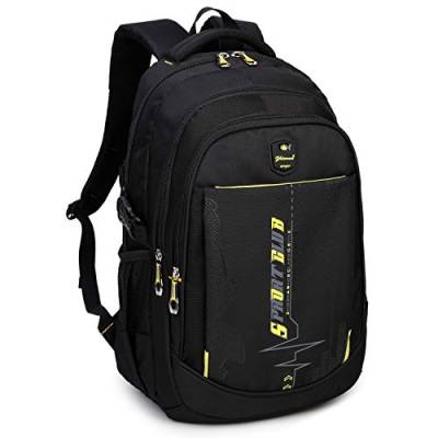 SIVENKE Rucksack Daypack Schulrucksack Schultasche Laptop Rucksack Multifunktionale Tagesrucksack Laptop Bag Sporttasche Gelb von SIVENKE