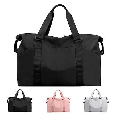 SIVENKE Sporttasche Damen/Herren mit Nassfach, Freizeit Handtasche faltbar Gym Tasche Shopping-Bag Reisetasche für Kurzausflüge von SIVENKE