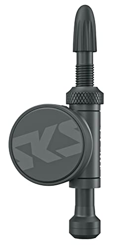 SKS GERMANY AIRSPY TL SET STANDARD 60MM Reifendrucksensor für Fahrräder (für Tubeless-Reifen, Digitalmanometer, staub- & wasserdicht, In-App-Alarm bei Druckabweichung), Schwarz von SKS GERMANY