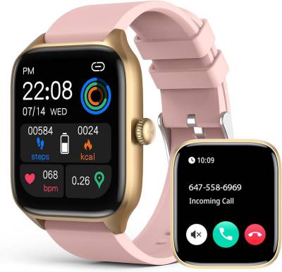 SOUYIE Smartwatch (1,96 Zoll, Android iOS), mit Telefonfunktion Fitnessuhr Pulsmesser IP67 Wasserdicht Armbanduhr von SOUYIE