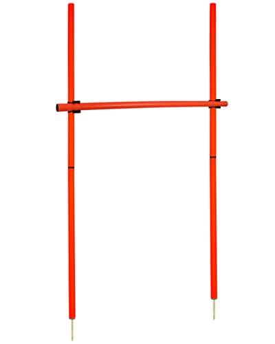 SPORTIKEL24 Hürdenset mit Slalomstangen 180 cm, ø 32 mm – Sprunghürde – Agility-Hürde für Fußball, Leichtathletik & Hundesport (Rot) von SPORTIKEL24