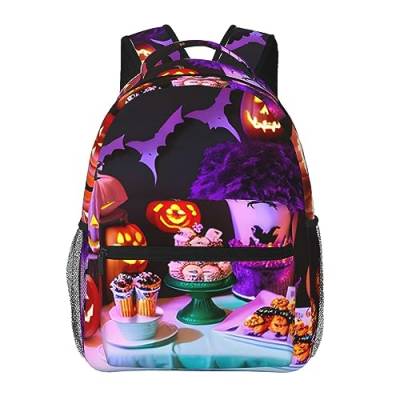 SSIMOO Leichter Rucksack mit doppelter Schulter, einfaches Segeltuch und geräumiges Design, Halloween, Karneval, Party, one size von SSIMOO