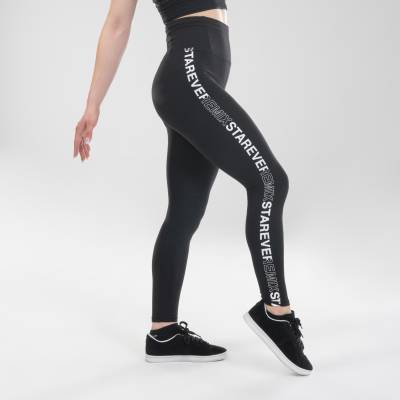 Tanz-Leggings Urban Dance hoher Taillenbund Damen schwarz von STAREVER