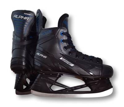 Schlittschuhe Alpha GRAF Erwachsene Senior Freizeit Hobby Eishockey schwarz/blau Unisex Ice Skates (43) von STEEL