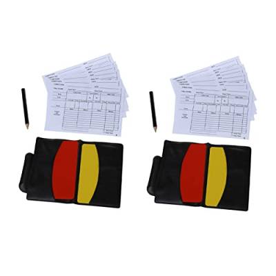 SUVIA 2 x Box für Fußballspiel-Schiedsrichter, rote und gelbe Karten von SUVIA