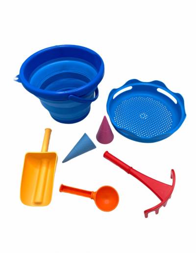 Schildkröt 7in1 Sand Toys Falteimer Set, blau von Schildkröt Fun Sports
