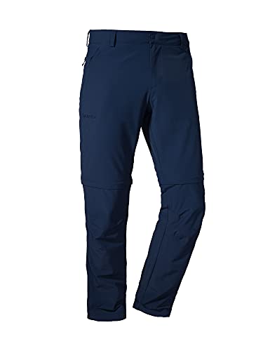 Schöffel Herren Pants Folkstone Zip Off bequeme und vielseitige Herren Hose mit Zip-Off Funktion, leichte Wanderhose für den Sommer, Dress Blues, 23 von Schöffel