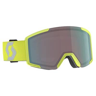 Scott Shield Goggle Gelb - Halbrandlose moderne Ski- und Snowboardbrille, Größe One Size - Farbe Virescent Yellow - Ligh von Scott