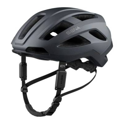Sena Adult C1 Smart Helm mit Bluetooth Gegensprechanlage und Smartphone-Konnektivität für Musik, GPS und Telefonanrufe, Matt Grau, M von Sena