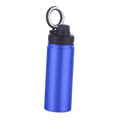 Sharplace Vakuumisolierte Wasserflasche mit Tragegriff und Telefonhalter, leichte, Wiederverwendbare 32-Sportflasche für Laufausflüge, Blau von Sharplace