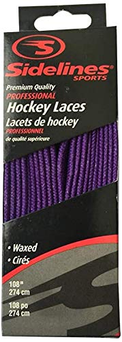 Schnürsenkel farbig gewachst Schuhbänder für Eishockey sidelines (purple, 244 cm) von Sidelines