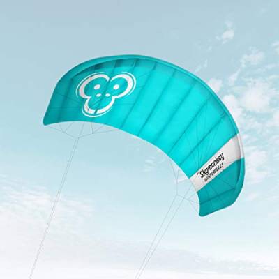 Skymonkey Windtrainer 2.3 Trainer-Kite/Lenkmatte 4-Leiner (inkl. Trainerbar) Ready 2 Fly- 230 cm [Petrol] von Skymonkey