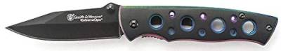 Smith & Wesson Herren Messer Einhandmesser Aluminium-Schalen Länge geöffnet: 16.9 cm, Schwarz, 16,9cm von Smith & Wesson