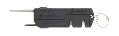 Smith & Wesson Messerschärfer mit feinen, groben Seiten, Schraubendreher, robuste Konstruktion und Schlüsselanhänger für Überleben, Jagd, Outdoor und EDC, schwarz von Smith & Wesson