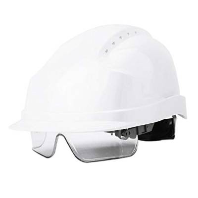 Schutzhelm, Visierhelm, Integrierte Schutzbrille von Schutzhelm Defender(Weiß) von Sonew