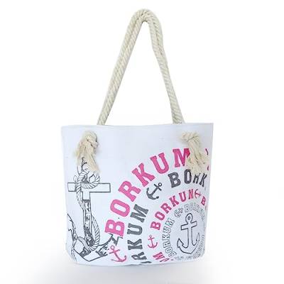 Sonia Originelli City Shopper Borkum Einkaufstasche Tasche Bag Farbe Grau-Rosa von Sonia Originelli