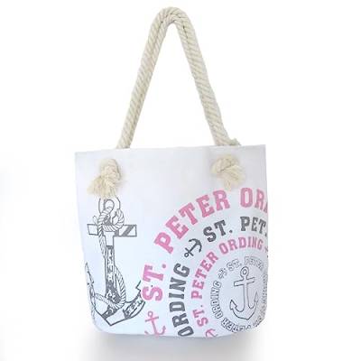 Sonia Originelli City Shopper St.Peter-Ording Einkaufstasche Tasche Bag Farbe Grau-Rosa von Sonia Originelli