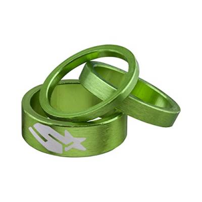 Spank Headset Spacer kit 3pcs/Set Vorbauten, Emerald Green, One Size von Spank