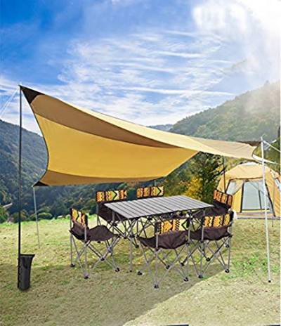 Sport Tent Camping Markise Wasserdicht Sonnenschutz Sonnensegel Sonnendach Outdoor Vorzelt Überdachung Zeltplane Shelter Tarp für 6-10 Personen, SUV-Auto UV-Schutz von Sport Tent