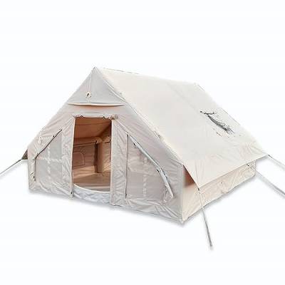 Sport Tent Zelt Aufblasbar Stehhöhe Campingzelt Wasserdichtes Glamping-Zelt mit Pumpe Hauszelt 4 Jahreszeiten Oxford Hüttenzelt 3×4m von Sport Tent
