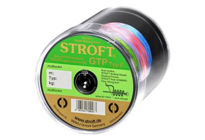 Stroft Angelschnur Stroft Schnur GTP Typ E geflochten multicolor 400m, 400 m Länge, 0.22 mm Fadendurchmesser, (1-St), 9,5kg Tragkraft von Stroft