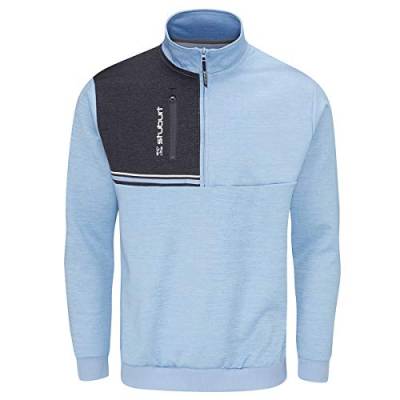 Stuburt Golf Herren Roxham Half Zip Winddichtes Sweater - Sky Marl - M von Stuburt