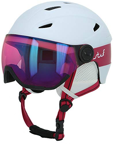 Sport 2000 Visor JR. 2 Girl Helm,Weiss-pink - 51-52 von STUF
