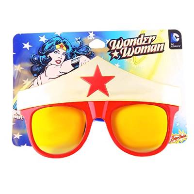 Sunstaches DC Comics Wonder Woman Star Sonnenbrille, Partyzubehör, UV400 von Sun-Staches