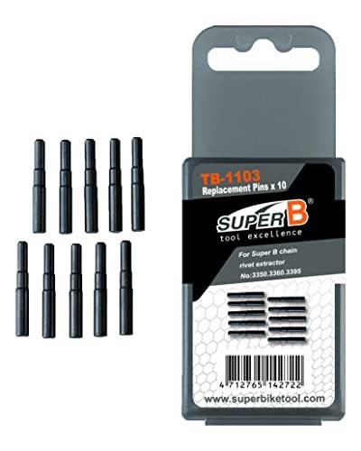 SuperB TB-1103 Ersatzpin-Set Für Kettennieter, Schwarz, One Size von Super B