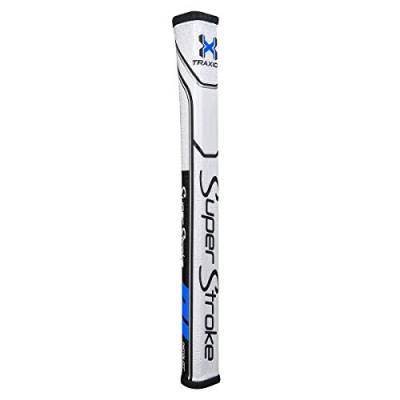 SuperStroke Traxion Pistol GT 1.0 Golf Putter Grip, Unisex-Erwachsene, Traxion Pistol GT 1.0 Golf Putter Grip - Black/Blue/White, schwarz/weiß/blau von SuperStroke