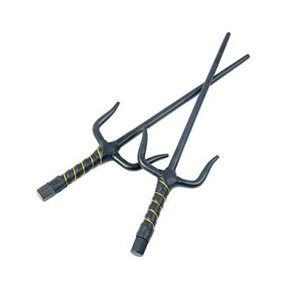 Superdo Octagon Metall Martial Arts Sai Multi Größe (Schwarz und Silber), Schwarz, 19" von Superdo