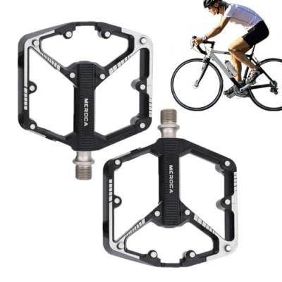 Suphyee Fahrradpedale, Rennradpedale | Lagerpedale,Flache Fahrradpedale aus Aluminiumlegierung, rutschfeste und leichte Pedale für Mountainbikes und Rennräder von Suphyee