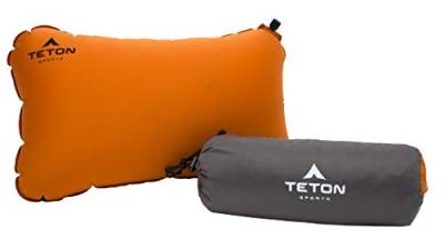 Teton Sports Comfortlite selbst aufblasende Kissen; inklusive Stuff Sack, Orange/Microfiber von TETON Sports