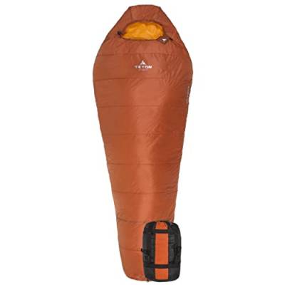TETON Sports Altos-s Mumie, Ultraleicht Schlafsack ideal für Rucksackreisen, Wandern und Camping, Burnt orange, 84" x 32" x 17" von TETON Sports