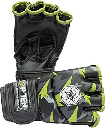 TOP TEN MMA Unisex – Erwachsene 23121-9506 Boxhandschuhe, Schwarz-Grün, XL von TOP TEN MMA